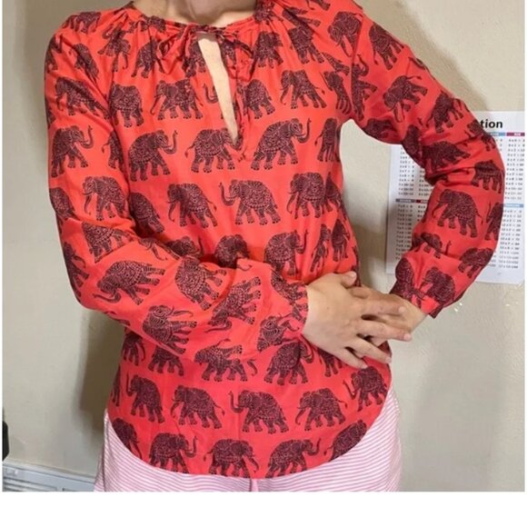 J. Crew Tops - J.Crew Women's Elephant shirt.